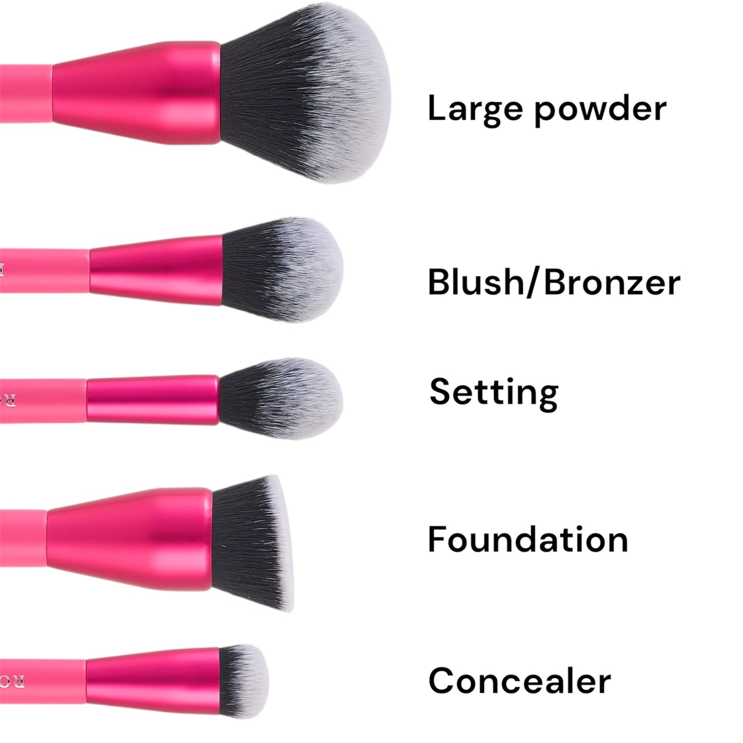 Hot Pink RENEWED-11 piece brush set