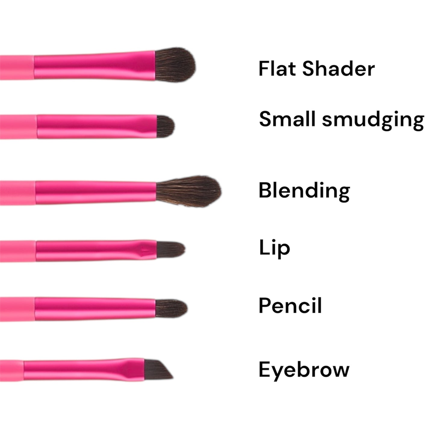Hot Pink-11 piece brush set