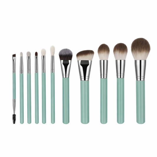MINT- 11 piece brush set with holder