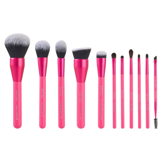 Hot Pink-11 piece brush set