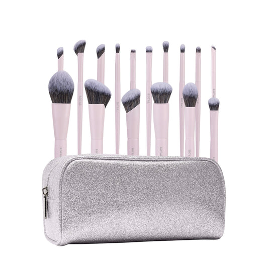Something Pink- 16 piece brush set with bag