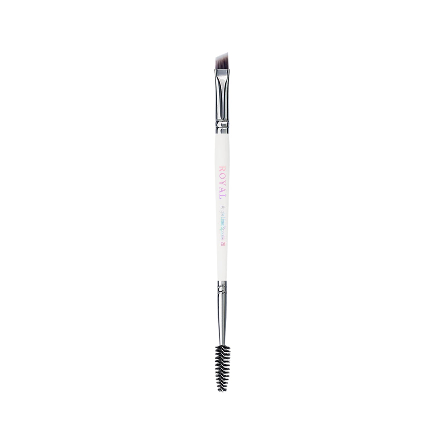 Double ended angled eyebrow and eyelash brush 26