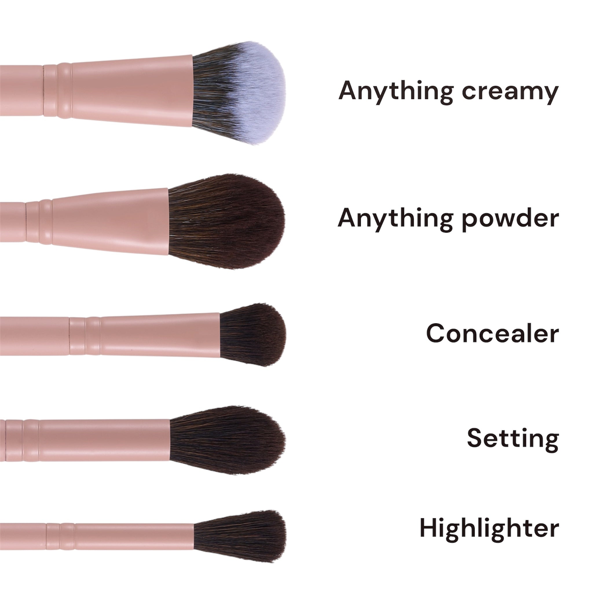 Everyday Essentials- 11 piece brush set with bag