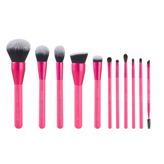 Hot Pink RENEWED-11 piece brush set