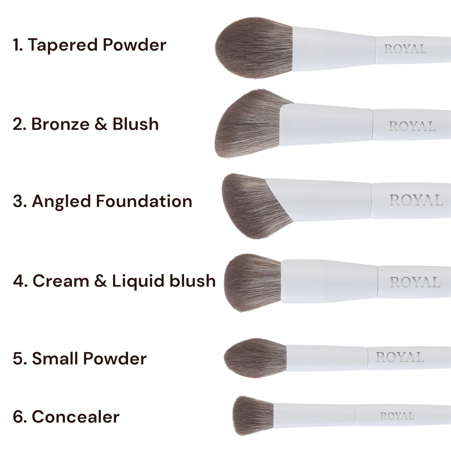 Something White- 16 piece brush set with bag